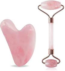 Rose Quartz Gua Sha + Face Roller Set | Sculpt Depuff & Lymphatic Drainage