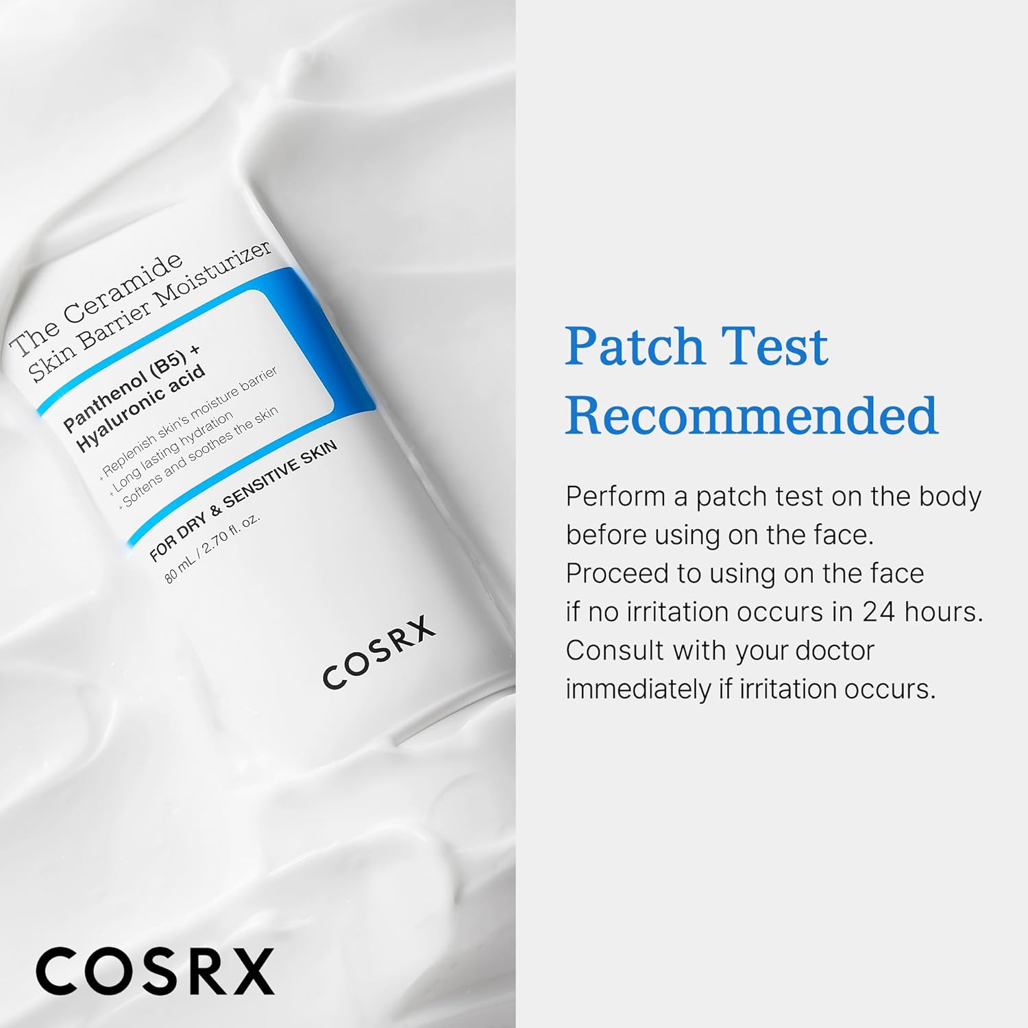 COSRX Ceramide Skin Barrier Moisturizer | 7 Ceramides + Hyaluronic Acid + Panthenol | All Skin Types | Korean Skincare | 2.7 fl oz