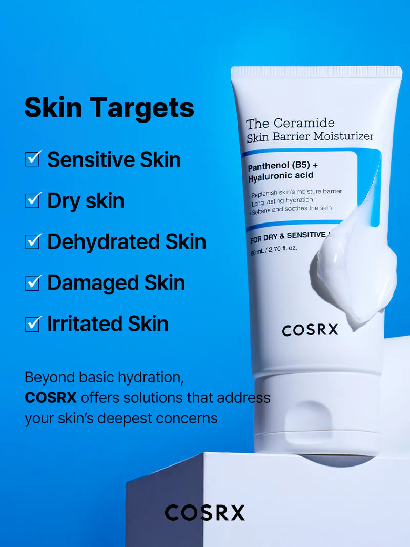 COSRX Ceramide Skin Barrier Moisturizer | 7 Ceramides + Hyaluronic Acid + Panthenol | All Skin Types | Korean Skincare | 2.7 fl oz