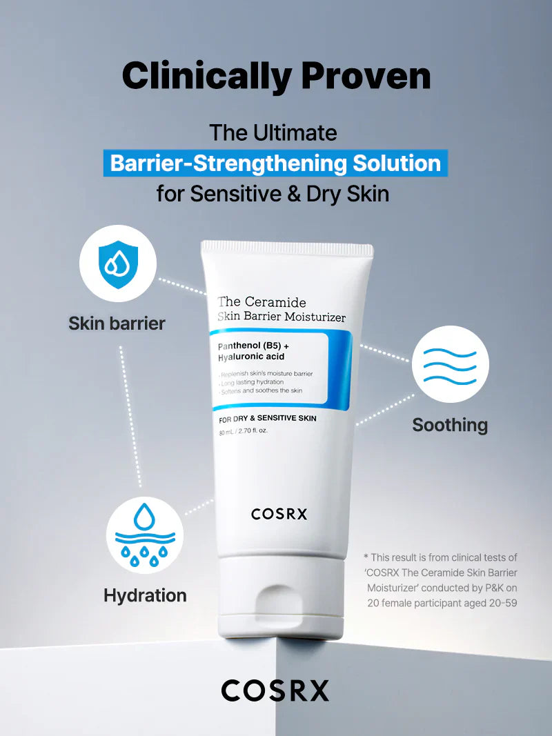 COSRX Ceramide Skin Barrier Moisturizer | 7 Ceramides + Hyaluronic Acid + Panthenol | All Skin Types | Korean Skincare | 2.7 fl oz