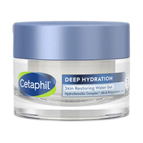 Cetaphil Deep Hydration Skin Restoring Water Gel | Hyaluronic & Polyglutamic Acid | 72-Hour Hydration | Sensitive Skin | 1.7 oz