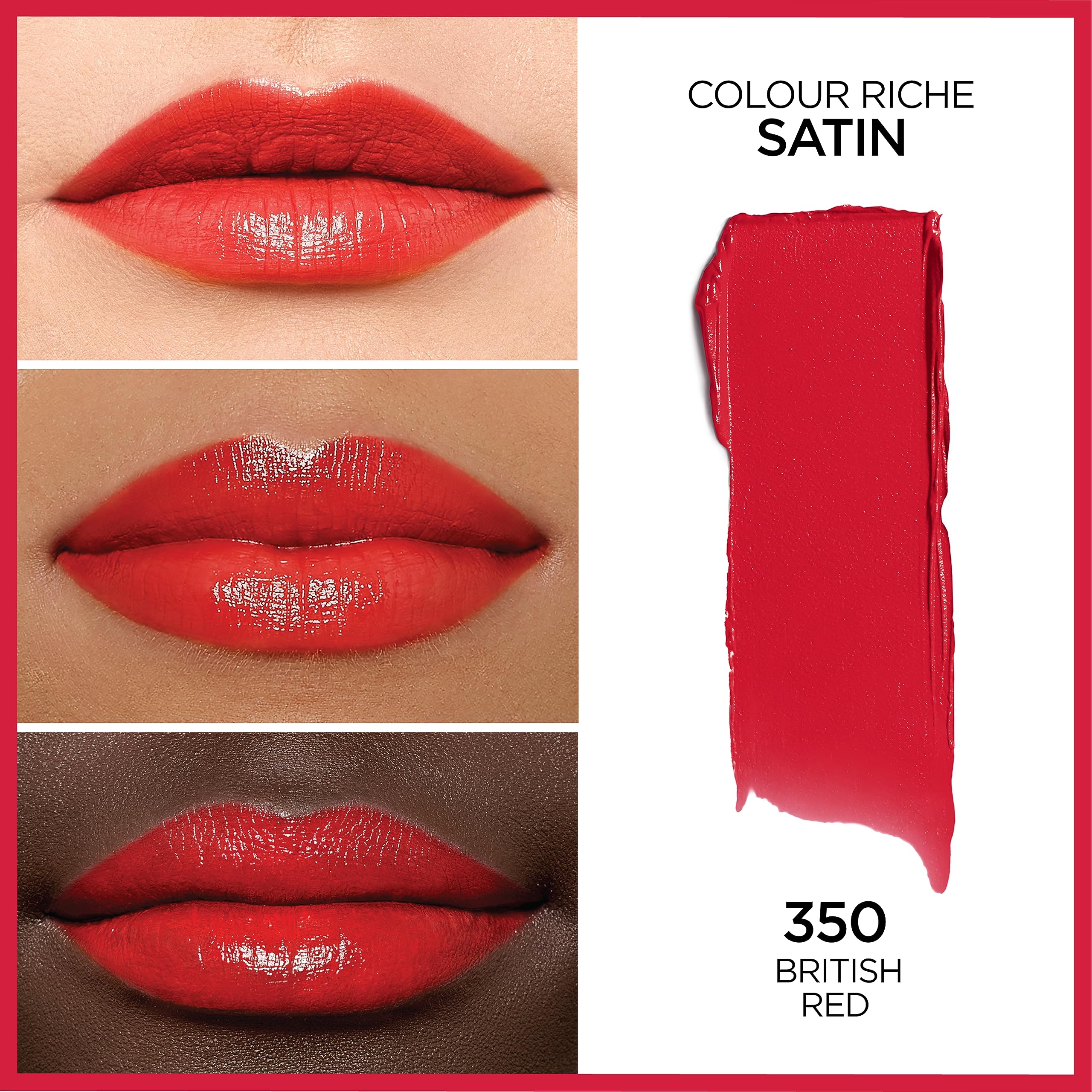 L'Oreal Paris Colour Riche Satin Lipstick — Blushing Berry | Argan Oil & Vitamin E | Creamy Hydrating Formula
