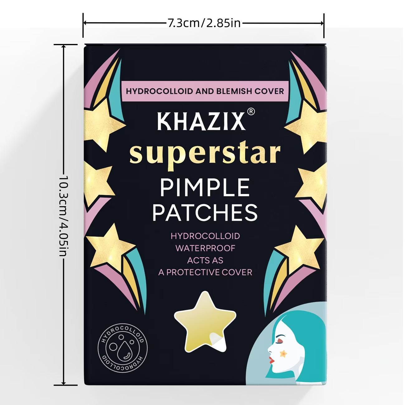 Facial Star Cleansing Patch 1400pcs | Hydrocolloid Acne Patches | Cute Star Shape | Non-Greasy Overnight Blemish Dots
