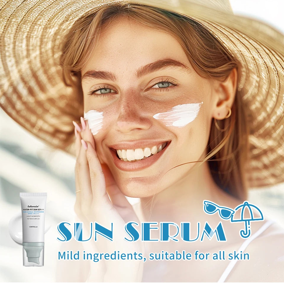 Lakerain Centella Water-Fit Sun Serum SPF50+ | Hyaluronic Acid Moisturising Sunscreen | Lightweight Korean Skincare | 50ml