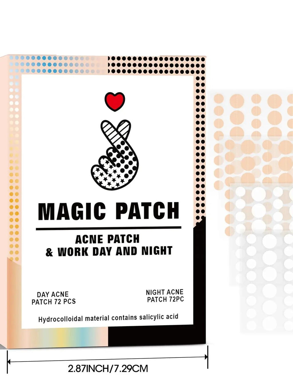 Hydrocolloid Acne Patches 72pcs | Overnight Blemish Dots  | TikTok Viral