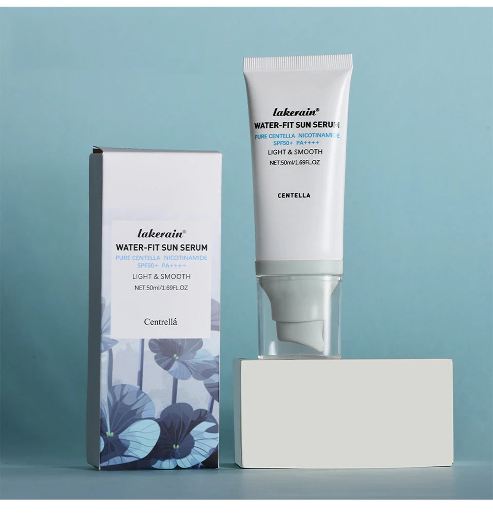 Lakerain Centella Water-Fit Sun Serum SPF50+ | Hyaluronic Acid Moisturising Sunscreen | Lightweight Korean Skincare | 50ml