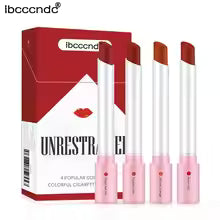 Creative Cigarette Lipstick Set — 4 Shades | Matte Velvet Waterproof Long-Lasting