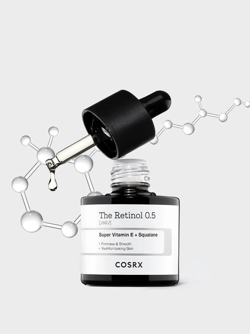 COSRX Retinol 0.5 Oil, Anti-aging Serum with 0.5% Retinoid Treatment for Face, Reduce Wrinkles, Fine Lines, Gentle Skincare for Day & Night, Not Tested on Animals, Korean Skin Care