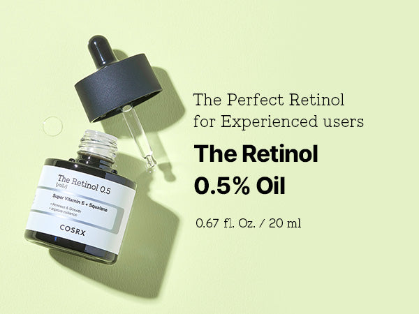 COSRX Retinol 0.5 Oil, Anti-aging Serum with 0.5% Retinoid Treatment for Face, Reduce Wrinkles, Fine Lines, Gentle Skincare for Day & Night, Not Tested on Animals, Korean Skin Care