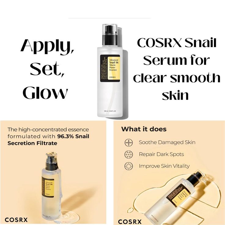 Korean Snail Mucin 96% Essence Serum | Glass Skin Hydration & Anti-Aging
