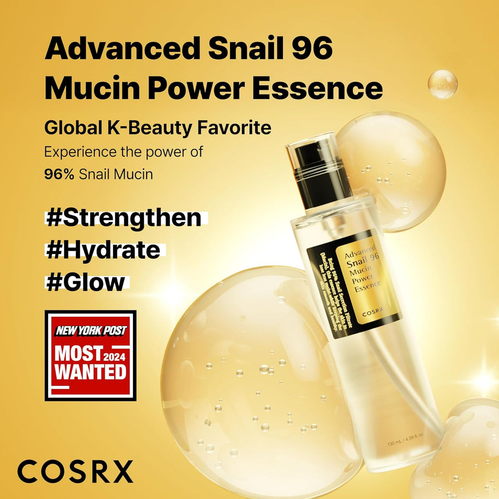 Korean Snail Mucin 96% Essence Serum | Glass Skin Hydration & Anti-Aging