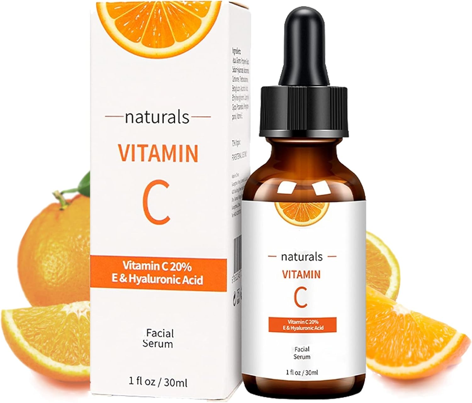 Vitamin C + Hyaluronic Acid Brightening Face Serum | Fade Dark Spots & Glow