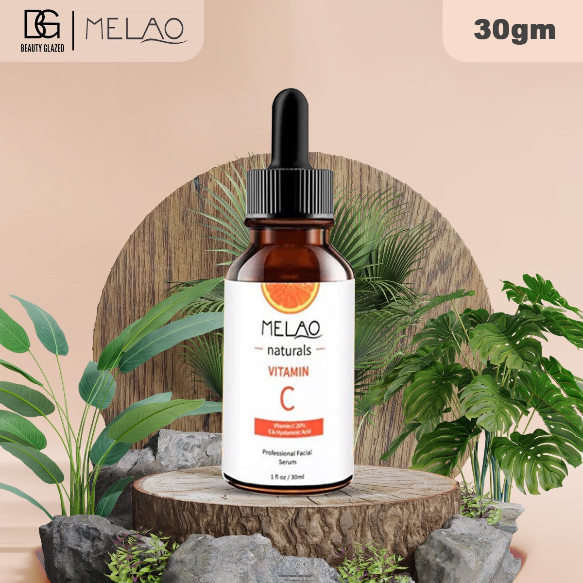 Vitamin C + Hyaluronic Acid Brightening Face Serum | Fade Dark Spots & Glow