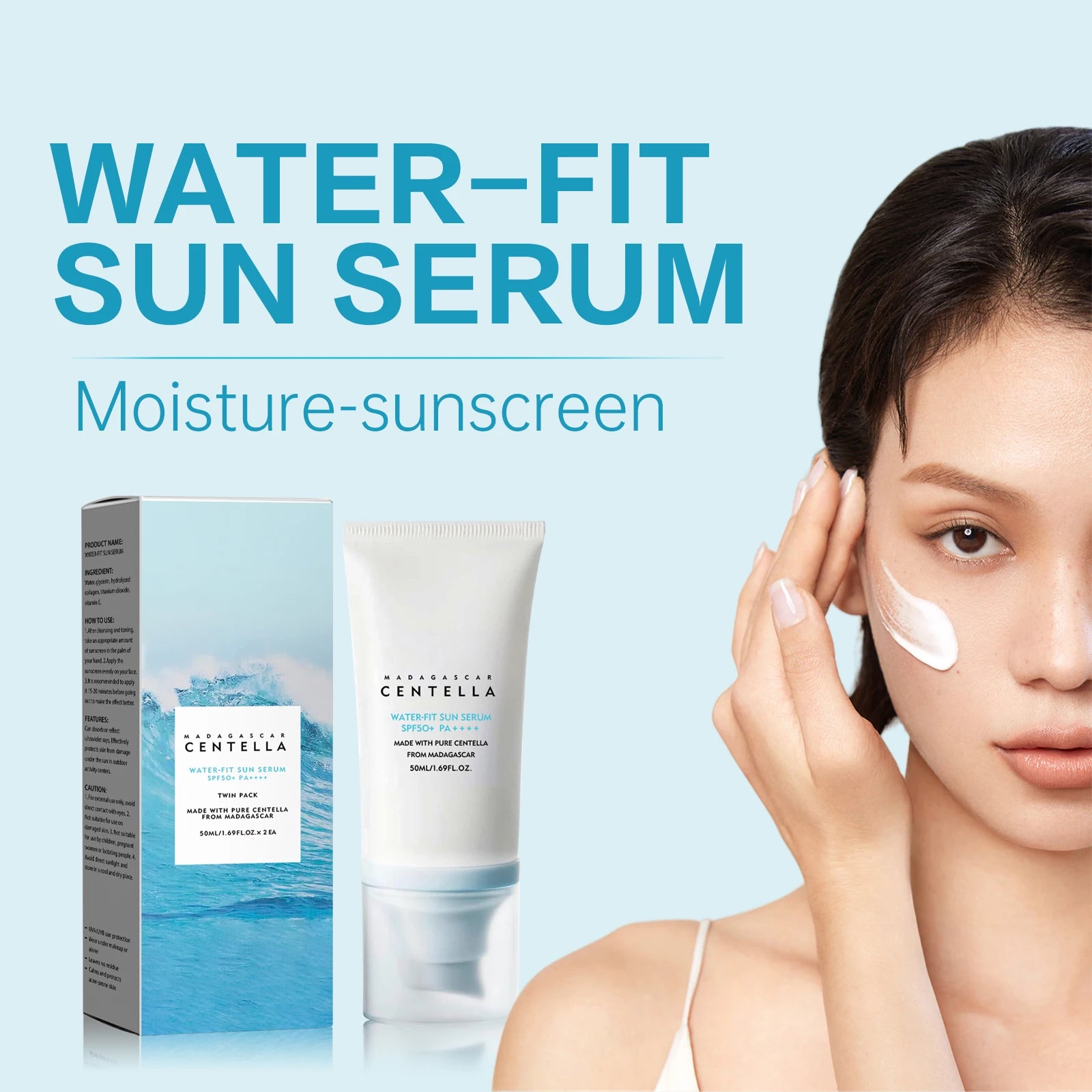 SPF50 Invisible Sunscreen Serum | No White Cast | Daily UV Protection