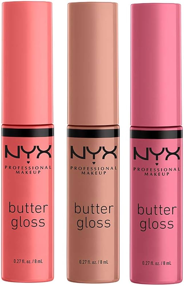 NYX Professional Makeup Butter Gloss 3-Pack | Gen Z Favourite Lip Gloss Set