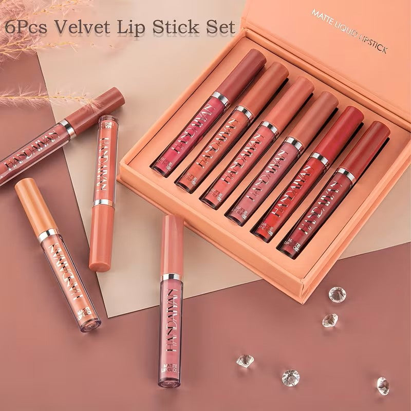 HANDAIYAN Velvet Matte Lipstick Set (6 Pcs)