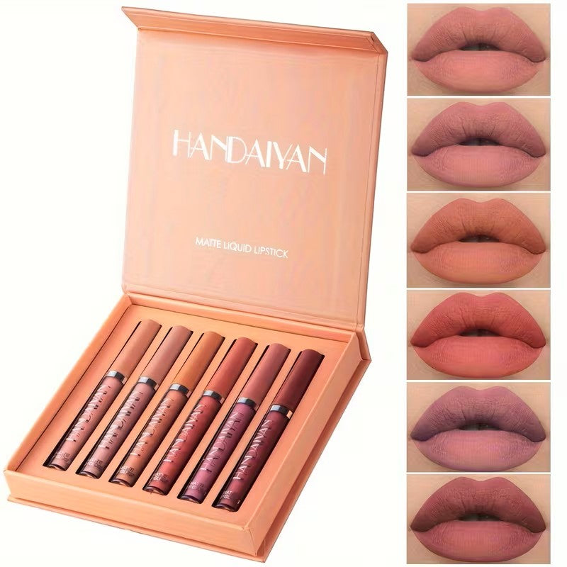 HANDAIYAN Velvet Matte Lipstick Set (6 Pcs)