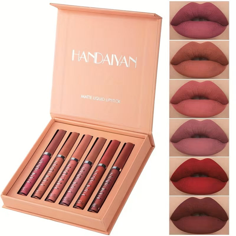 HANDAIYAN Velvet Matte Lipstick Set (6 Pcs)