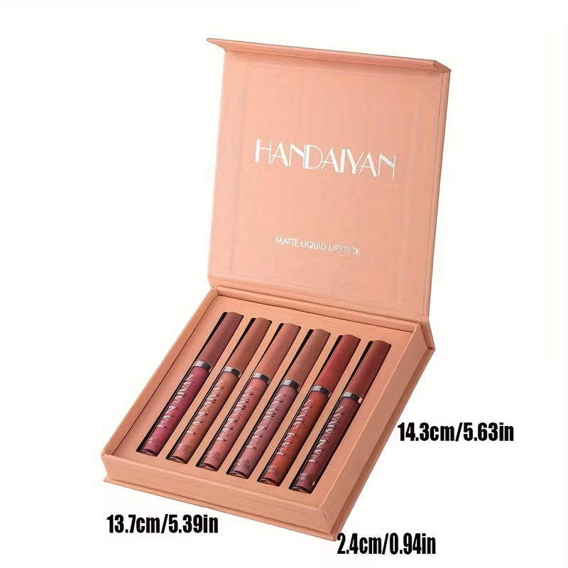 HANDAIYAN Velvet Matte Lipstick Set (6 Pcs)