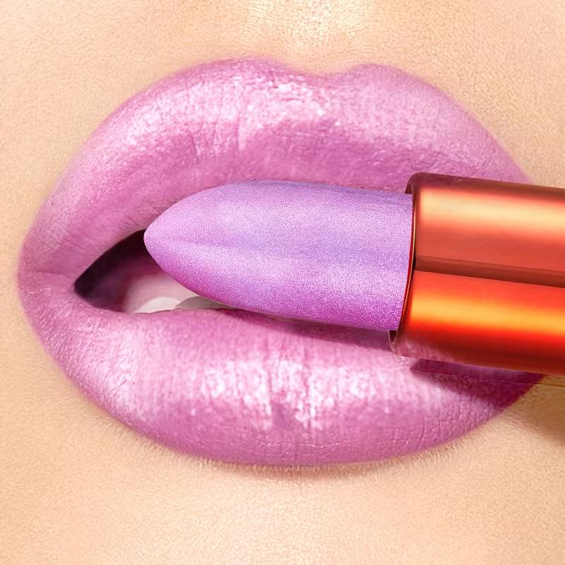 Rose Smoke Shimmer Lipstick — Glossy Velvet Finish | Waterproof & Long-Lasting