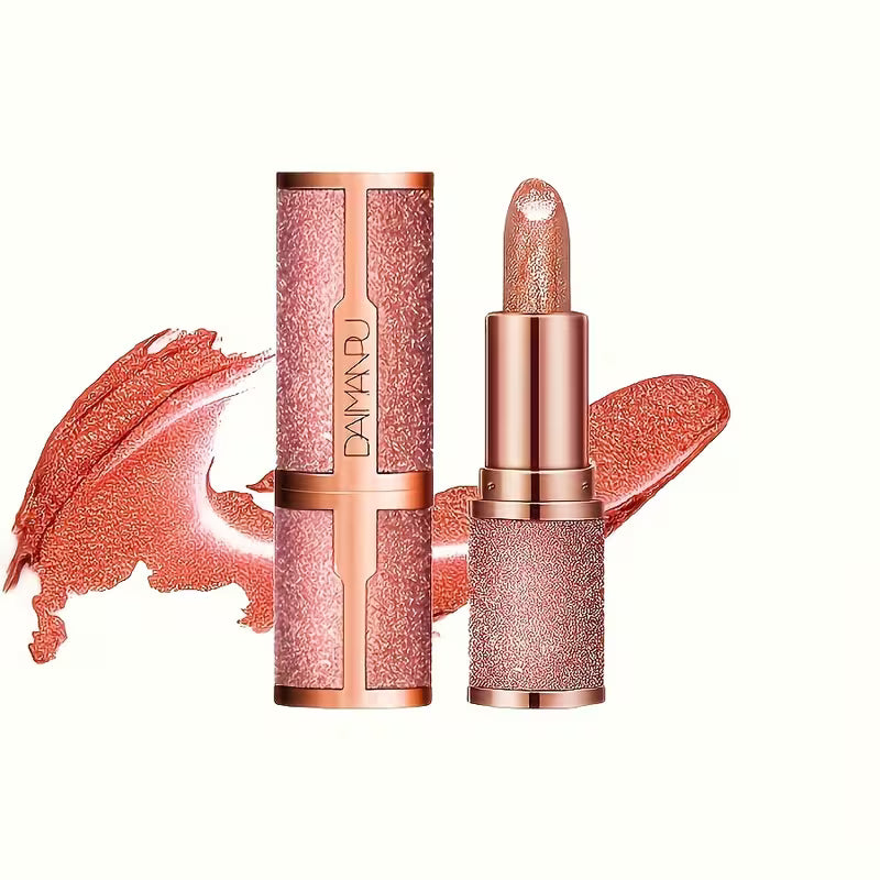Rose Smoke Shimmer Lipstick — Glossy Velvet Finish | Waterproof & Long-Lasting