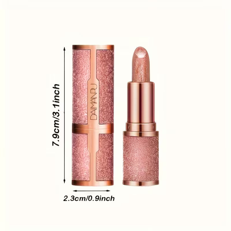 Rose Smoke Shimmer Lipstick — Glossy Velvet Finish | Waterproof & Long-Lasting
