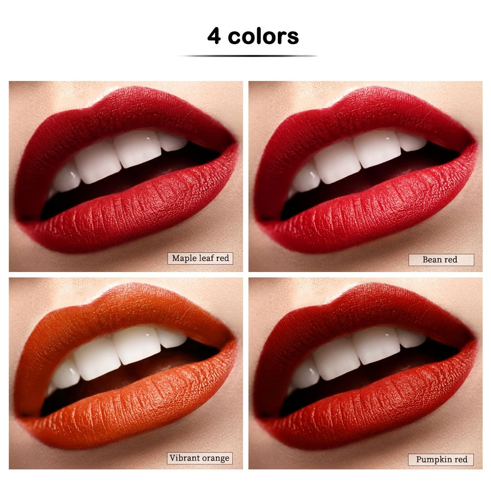 Lakerain Matte Lipstick Set 8pcs — 2 Boxes of 4 | High Velvet Matte Finish | Valentine's & Birthday Gift