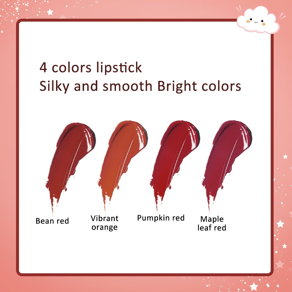 Lakerain Matte Lipstick Set 8pcs — 2 Boxes of 4 | High Velvet Matte Finish | Valentine's & Birthday Gift